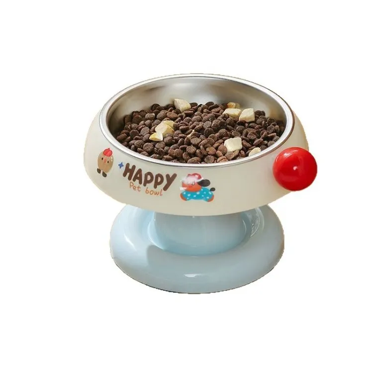 Raised Dog and Cat Food Bowls – Stainless Steel Elevated Feeder with Anti-Slip Base, Protects Neck & Joints, Spill-Proof Design